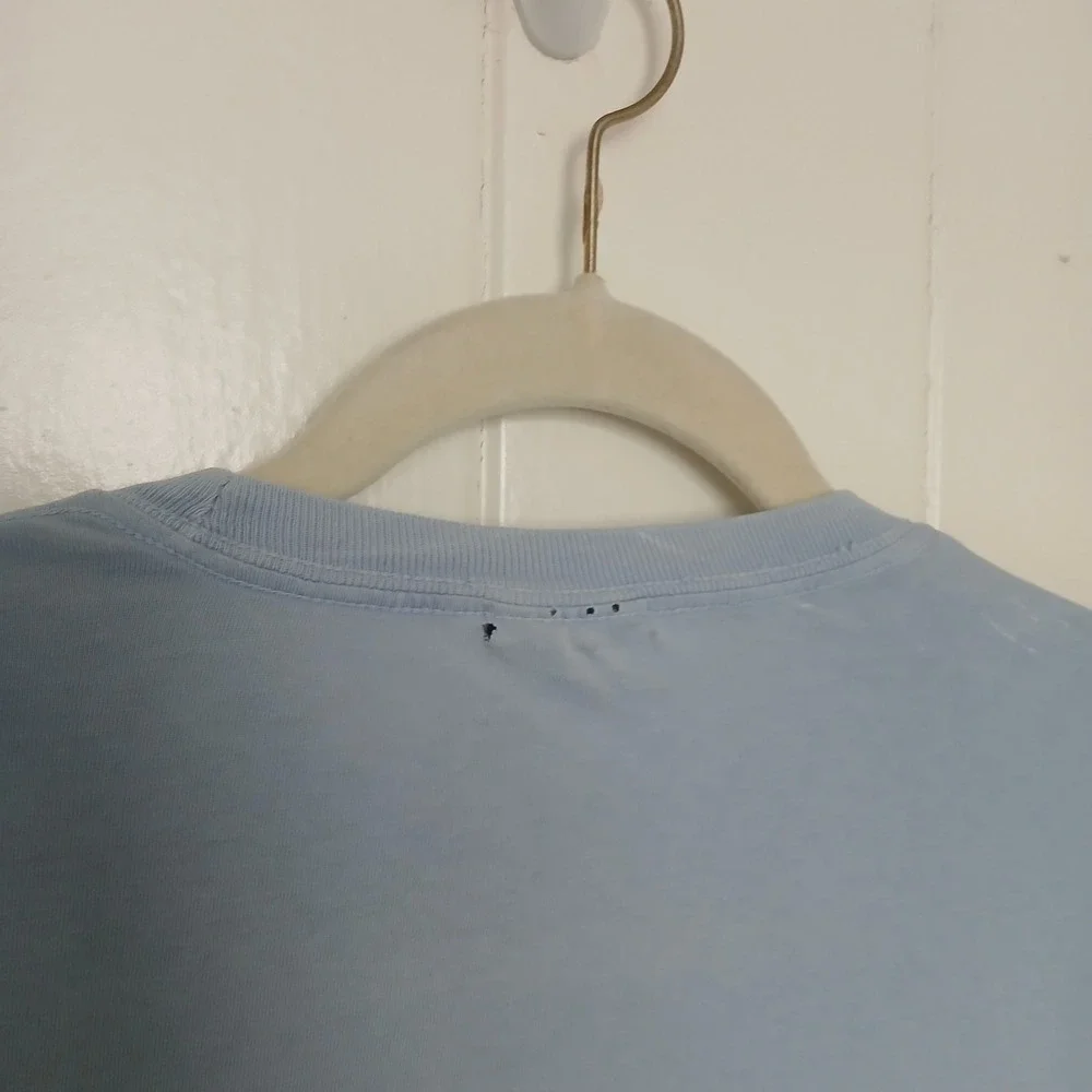 Vintage Polo Ralph‎ Lauren T-Shirt Long Sleeve Pocket Pony Logo Men's Small Blue